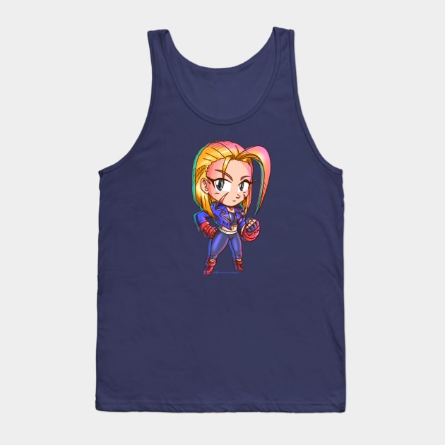 Cute Chibi Cammy SF6 T-Shirt Tank Top by MorenoArtwork